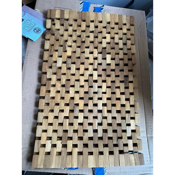 Living Hip-o Modern Living Teak Place Natural Teak set of 2 - Picture 1 of 2